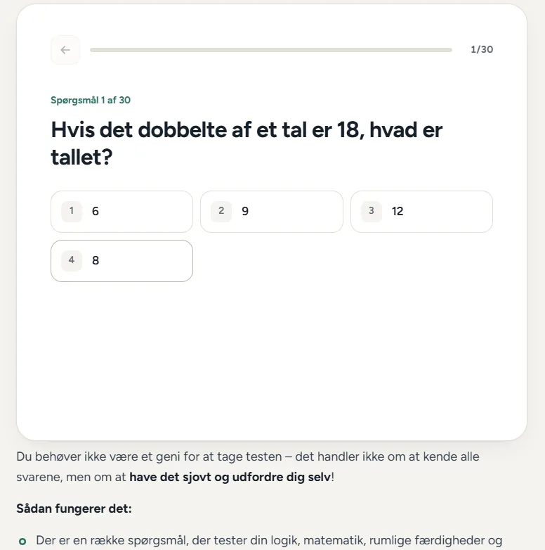Test de inteligencia con pregunta con imagen y respuesta escrita